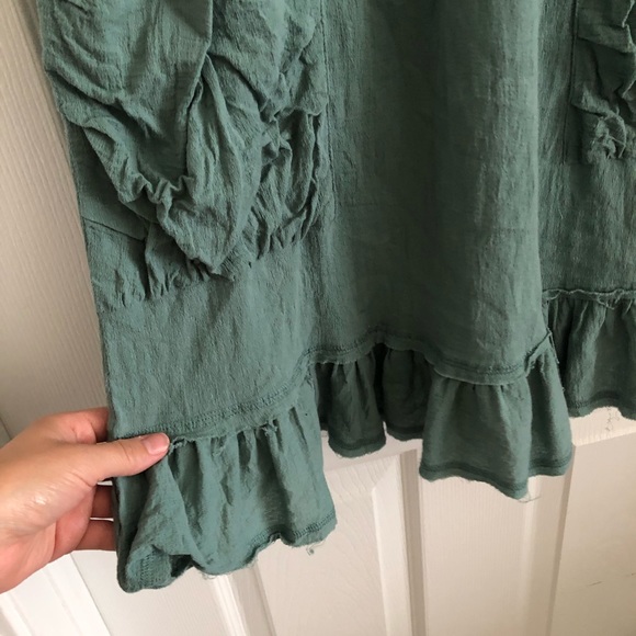 Matilda Jane Women’s Green Ruffle Tunic Top - Picture 3 of 7